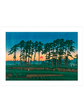 Kawase Sunset at Ichinokura, Ikegami - Art Print